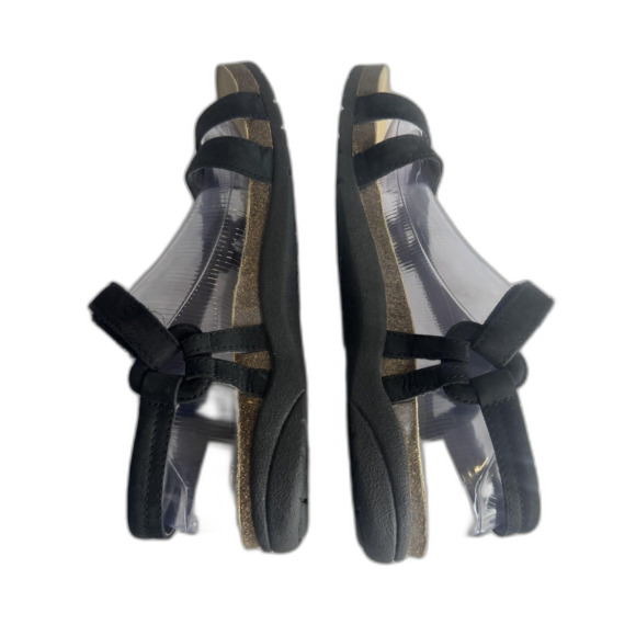 Teva Sandals Womens Size 9 Black Ventura Cork Waterproof Leather Strappy 6389 - Picture 7 of 11